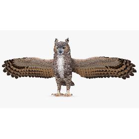 Great Horned Owl T-Pose 3D model